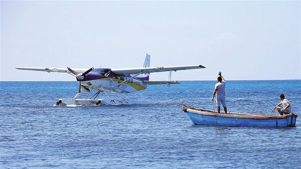 海口水上飞机试运营首飞 两条观光线路供市民游客选择